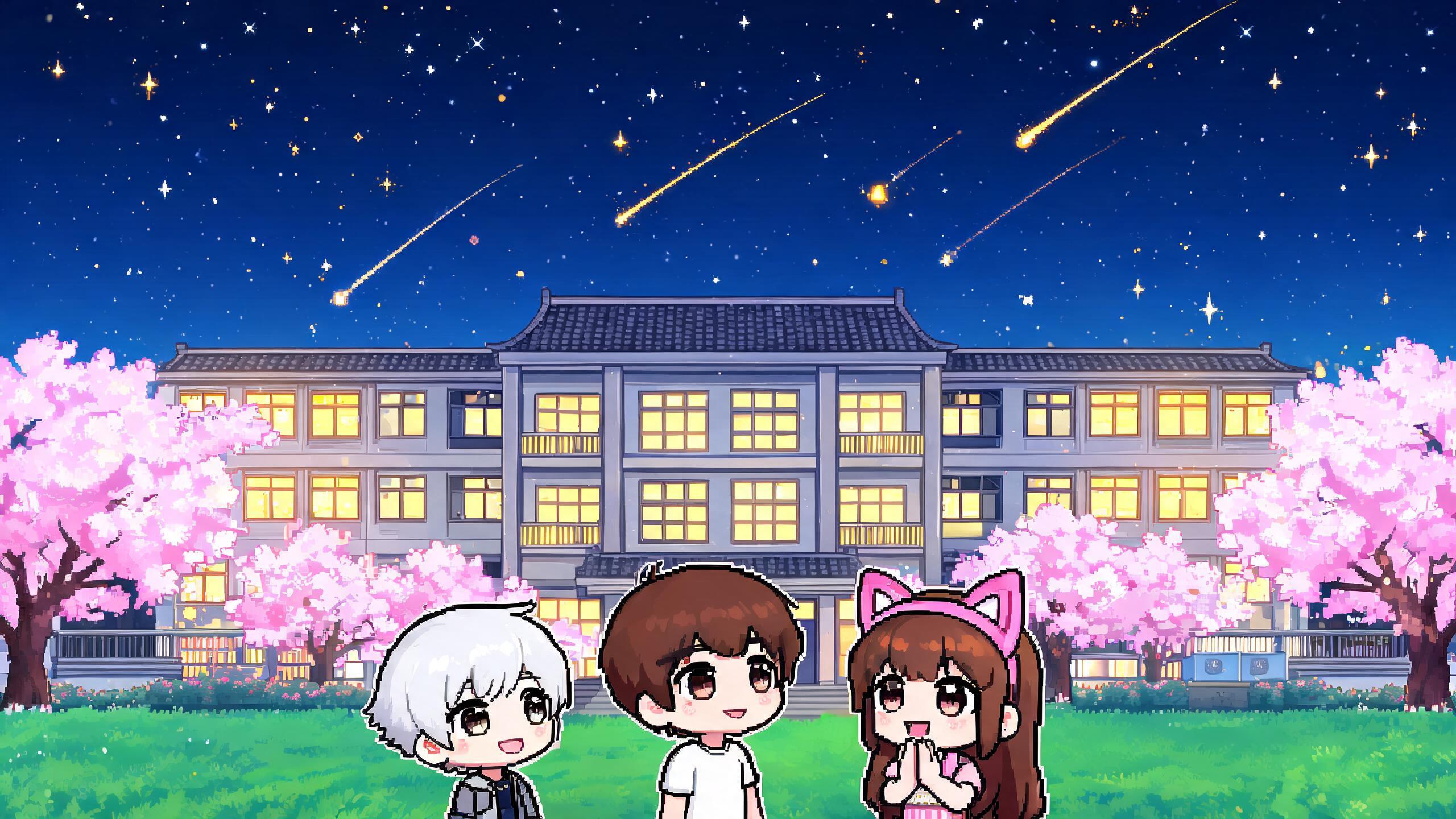 星空下的校园